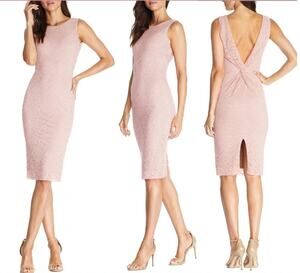 Dress the Population Kendra Lace Bodycon Mini Blush S